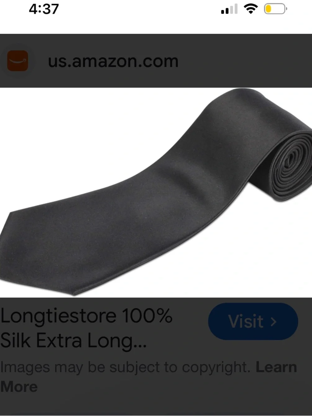 Structure Neckwear solid black tie features a classic, smooth satin finish.